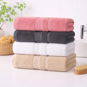 מארז 4 מגבות ענק עבות ומפנקות 100% כותנה מבית Swiss Bath