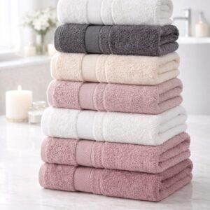 מארז 7 מגבות עבות ומפנקות 100% כותנה מבית Swiss Bath (כולל 4 מגבות גוף+3 מגבות ענק)